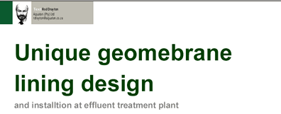 Unique Geomembrane lining design